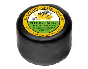 Ploughmans Cheddar with Pickled Onion - Waxed Truckle 200g