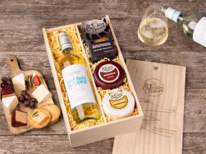 Duo of Cheese & White Wine Gift Box - The Cosy Night In