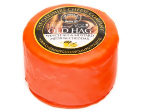 Old Hag Wincle Ale & Mustard Cheddar - Waxed Truckle 200g