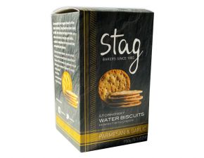 Stag Parmesan and Garlic Water Biscuits