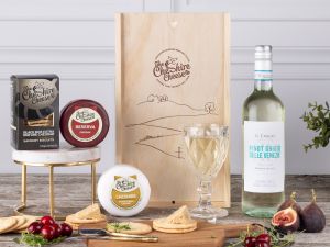 Duo of Cheese & White Wine Gift Box - The Cosy Night In