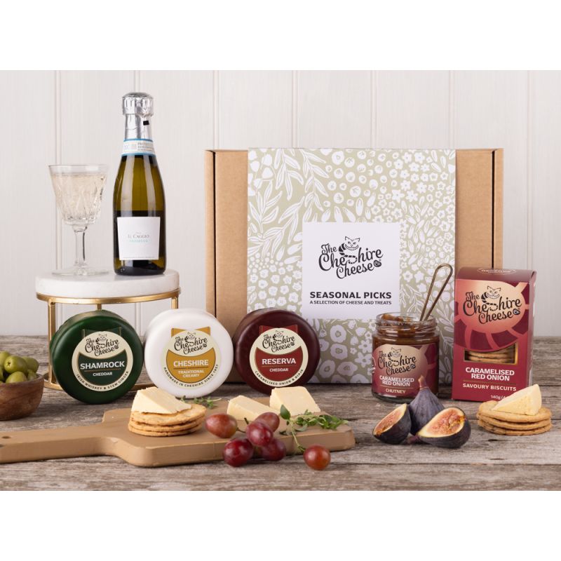 Seasonal Picks Gift Box 'Pick Your Own' Prosecco, Cheese, Chutney and