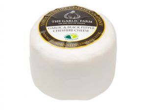 Garlic & Cracked Black Pepper Cheshire Cheese - Waxed Truckle 200g