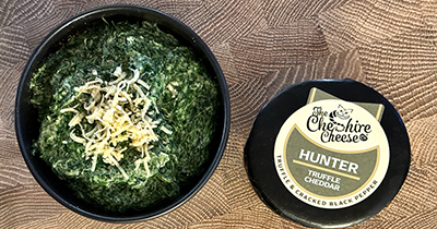 Creamed Spinach with Truffle & Cracked Black Pepper Cheddar