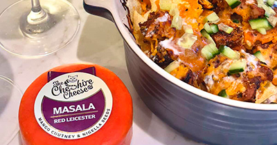 Masala Red Leicester Loaded Poppadoms with Mango Chutney & Tandoori Chicken