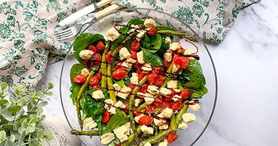 Asparagus, Spinach & Cheshire Cheese Salad