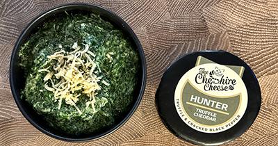 Creamed Spinach with Truffle & Cracked Black Pepper Cheddar