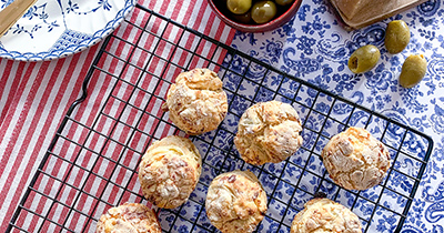 Savoury Cheese, Onion & Olive Scones