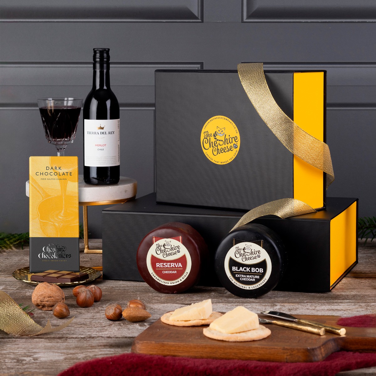 Indulgent Red Wine, Cheese & Chocolate Gift Box