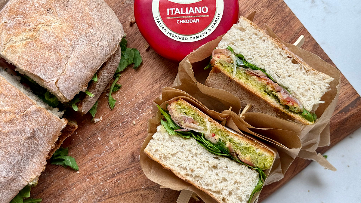 The Ultimate Italian-Inspired Ciabatta with Melted Italiano Cheddar